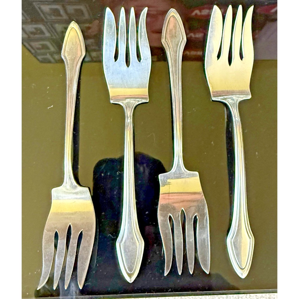Molly Stark by Alvin  Silver Plated Salad Forks 6" Flatware Heirloom Silverware